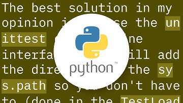 Running unittest with typical test directory structure