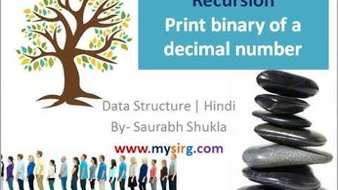 Print binary of a decimal number using recursion