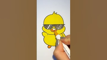 How to draw a cool duck 🦆 Step by step drawing