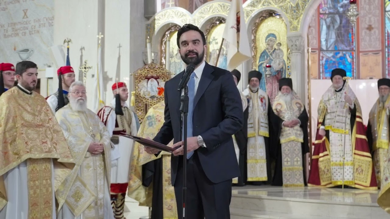 NYC Mayor Zohran Mamdani addresses Archdiocesan Cathedral of the Holy Trinity ahead of parade Thumbnail