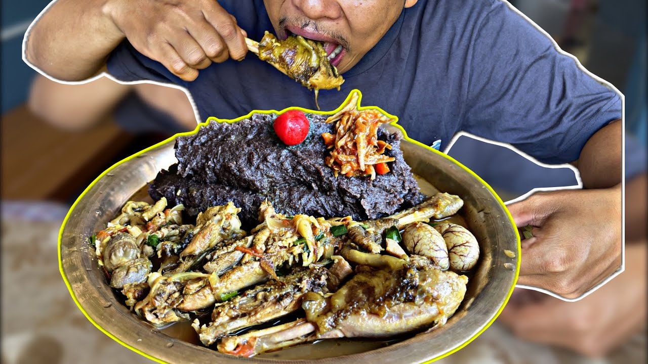 Local Chicken Jhol Curry with Dhido and Brunei fish pickle | BIG BITE