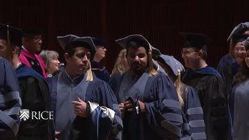 Doctoral hooding at Rice