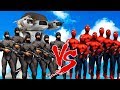 SPIDERMAN SUIT ARMY vs ROBOCOP ARMY & ED 209 - EPIC SUPERHEROES WAR