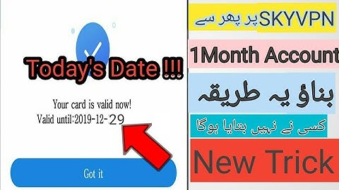 Make SkyVpn 1month Account Again | Full Trick | SkyVpn Unlimited Internet For 1 Month