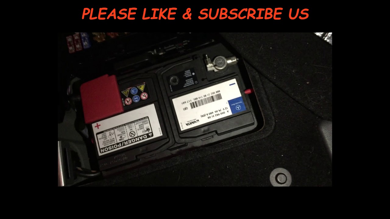 MERCEDES A CLASS B CLASS BATTERY LOCATION CHANGE THE BATTERY JUMP START