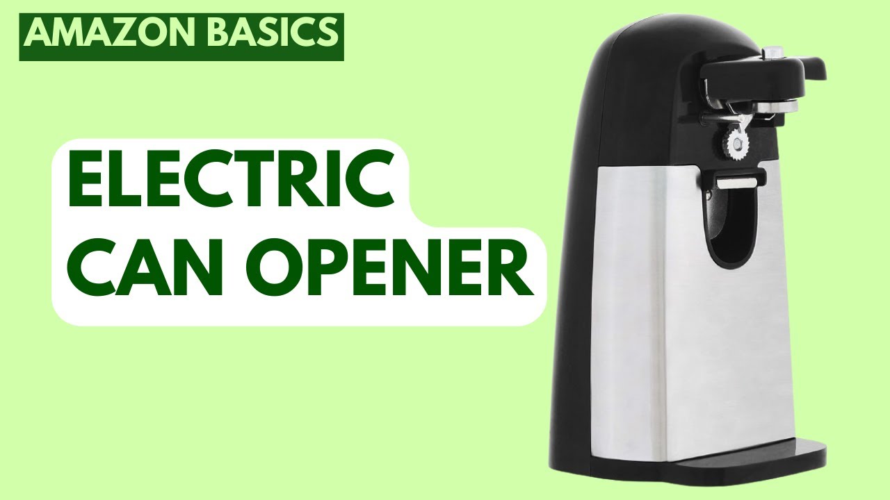 Basics Electric Can Opener, Black