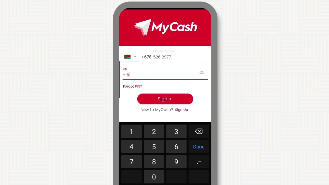 MyCash How to register