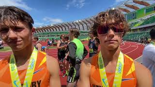Leo Young 2nd Place and Lex Young 5th Place Boys Mile Championship - Nike Outdoor Nationals 2023