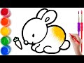 Bolalar uchun quyoncha rasmini chizish Рисуем картинку кролика для детей Draw a rabbit for children
