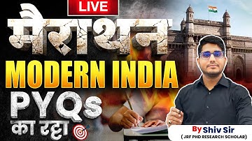 UGC NET Paper 2 History Marathon | Modern India PYQs Marathon | Vision JRF | By Shiv Sir