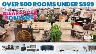 Bel Furniture’s Clearance of the Decade sale is here!