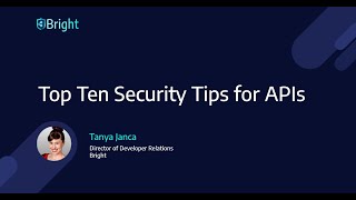 Top Ten Security Tips for APIs