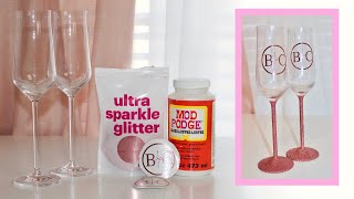 DIY GLITTER STEM GLASSES