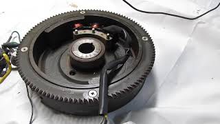 Mercury XD 25hp Electric start kit.  Bench test to show kit in operation.