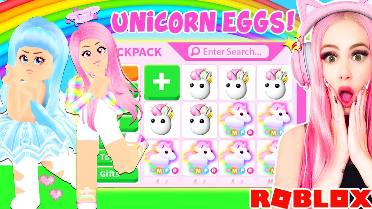 We Opened 100 UNICORN EGGS In Adopt Me To Make MEGA NEON UNICORNS ...