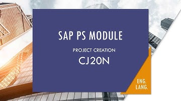 How to Create Project in SAP PS Module | CJ20N | CJ01 | SAP PS MODULE | WBS | ALL ABOUT CJ20N
