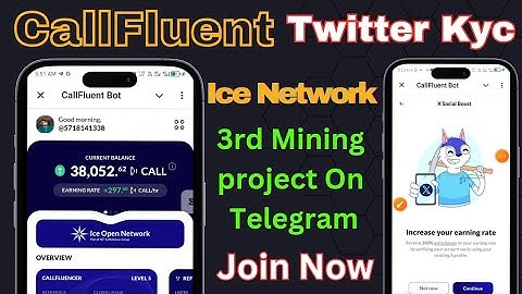 CallFluent Bot Twitter Kyc Complete | Ice Network 3rd Mining project | CallFluent kyc | #callfluent