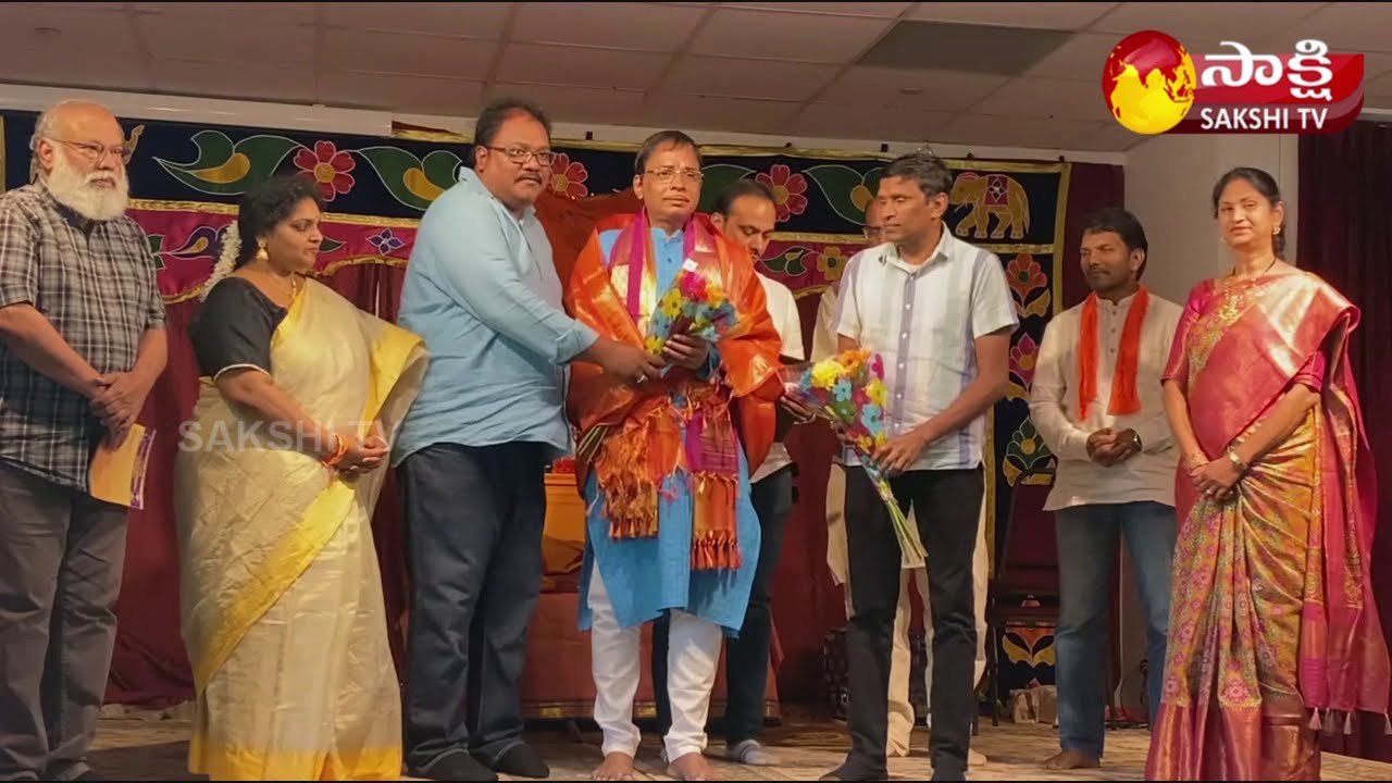 TANA and TANTEX Felicitates by Jonnavithula Ramalingeswara Rao at Dallas  USA |  Sakshi TV