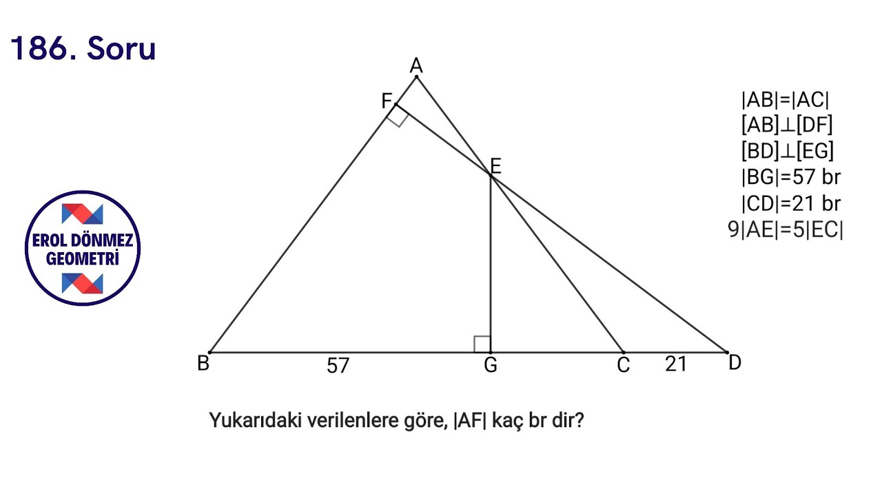 Günün Geometri Sorusu-186 (Erol Dönmez Geometri'den) | YKS2026 