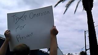 5/25/16 A FEW PROTESTORS AT DONALD TRUMP ANAHEIM RALLY, BUT WAY MORE COPS