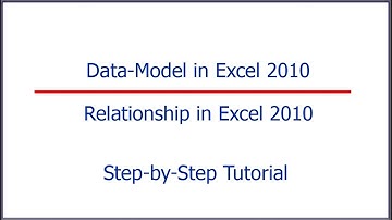 Data Model in Excel 2010 | Creating Relationship in Excel 2010