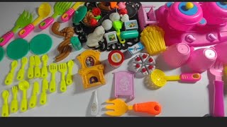 Satisfying Asmr video of unboxing 20+ Toys for baby barbie's kitchen set #readysteadygo