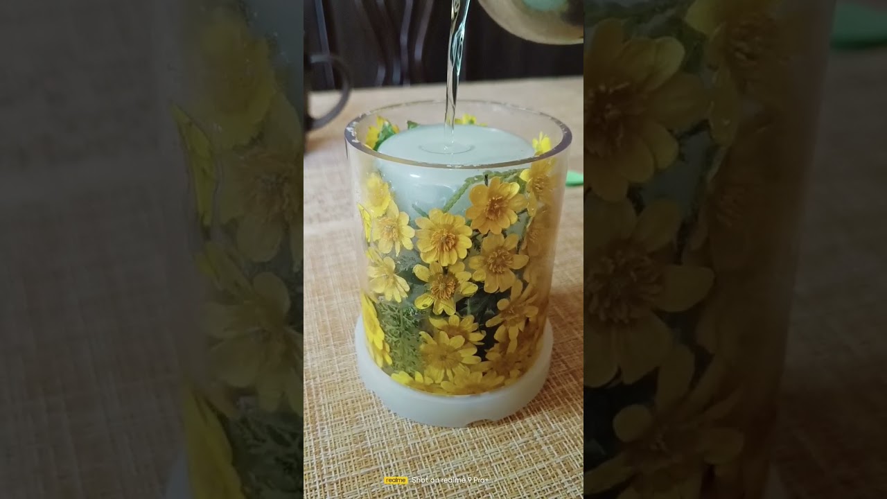 создание ботанической свечи 