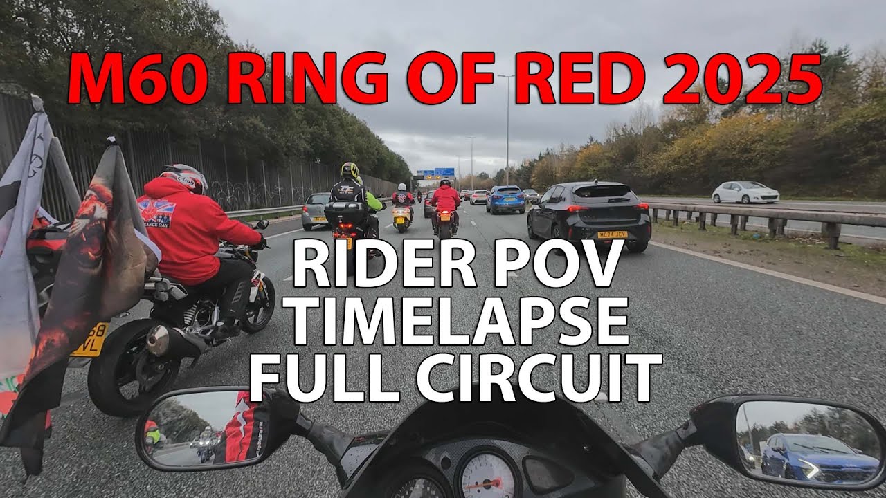 M60 Ring of Red 2025. Rider POV and timelapse. Complete event circuit.