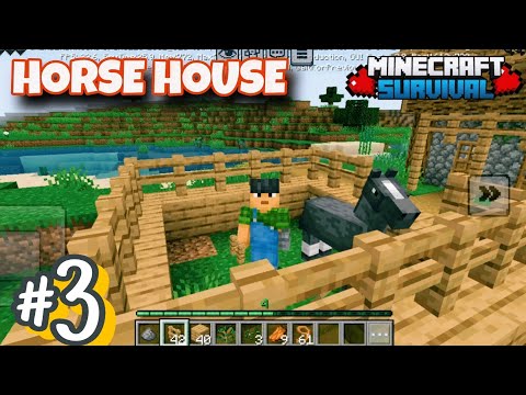 🔥 MINECRAFT SURVIVAL #3 | I Built a Horse House in Minecraft 🐎 Hindi ,Gameplay 