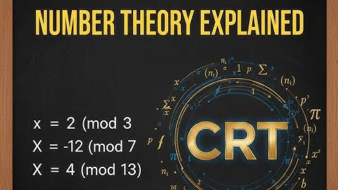 MA25C07 CRT Problems | Unit 4 | Chinese Remainder Theorem Problem- 3