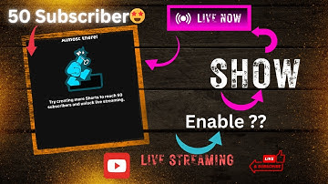 Try creating more shorts to reach 50 subscribers andunlock live Streaming Live Stream Problem Bangla