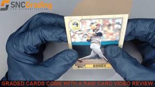SNC Grading 1987 TOPPS BARRY BONDS ROOKIE REVIEW 1635877647970