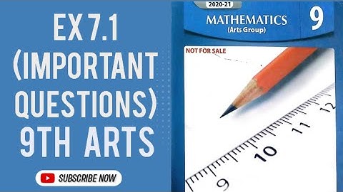 Exercise 7.1( Important Questions) 9th class Arts Math 👍
