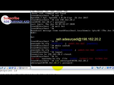 Secure Shell (SSH) - Remote Server Menggunakan Perintah SSH pada Linux Centos 7 - Praktikum Linux
