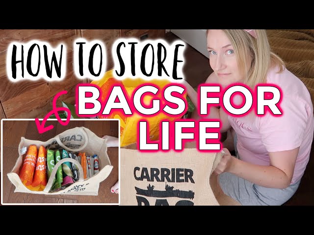 HOW TO STORE BAGS FOR LIFE  HOW TO FOLD REUSABLE SHOPPING BAGS