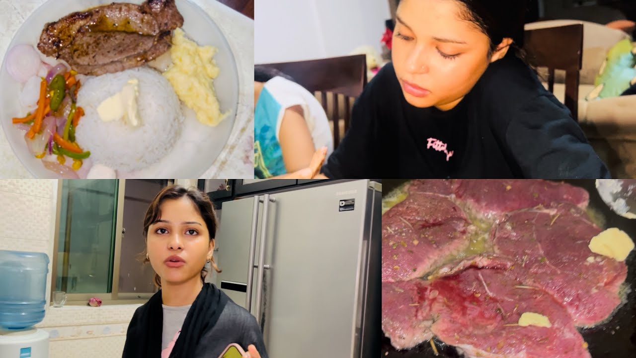 Anisha Vs Vanisa kis n banaya acha Beef Steak || Twins sister fight || perfect life family vlog