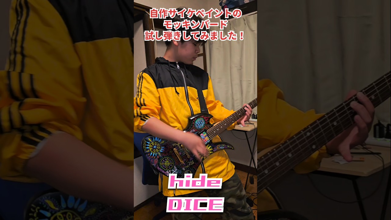 hide】DICE 格安モッキンバードをサイケペイントしたので試し弾き