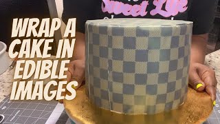 Louis Vuitton Black Tan Beige Wrap Edible Cake Toppers – Ediblecakeimage