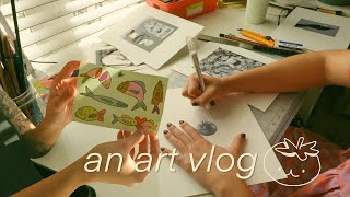 Art Vlog Bookbinding Client Work And New Stickies 3