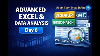 Day 6: Advanced Excel & Data Analysis | Lookups, SUMIFS & Pivot Tables