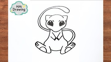 How to Draw Mew from Pokémon | Easy Drawing Step by Step