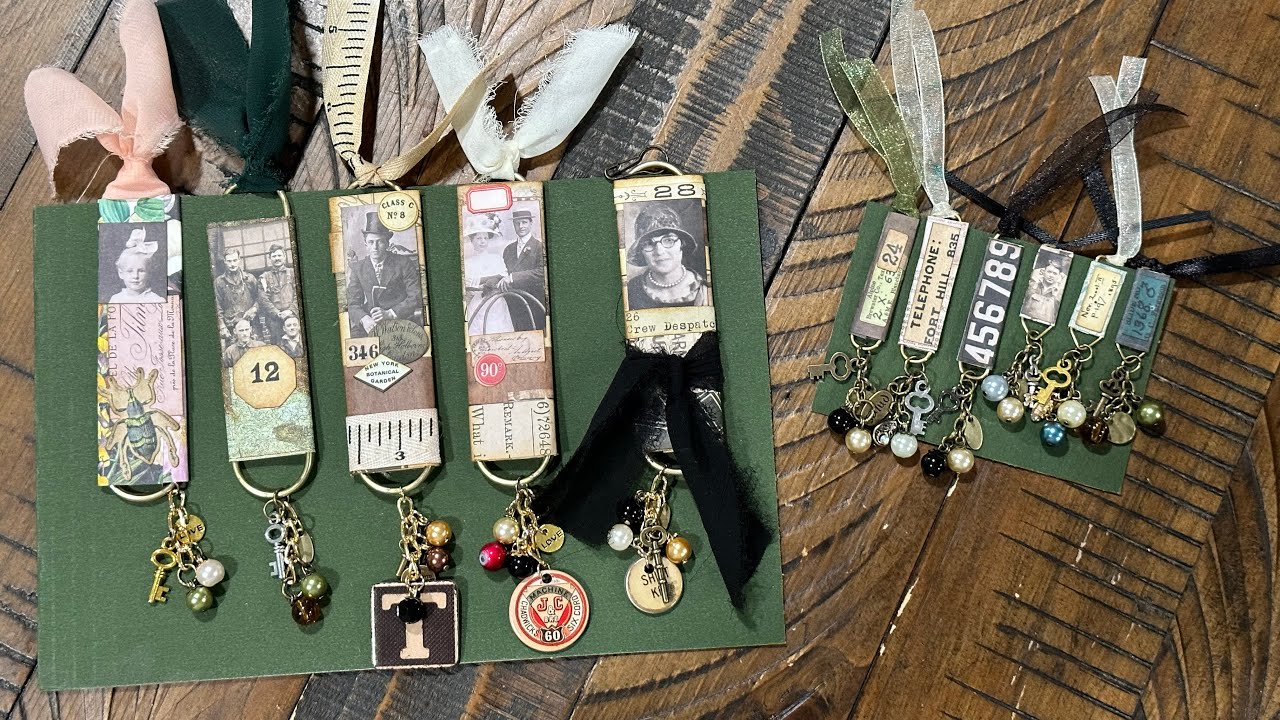 Craft With Me Let S Mass Make Covered Paperclips Dangles Tim Holtz Style