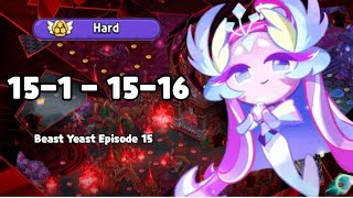 Beast Yeast 15-1 - 15-16 Hard Mode Guide Cookie Run Kingdom