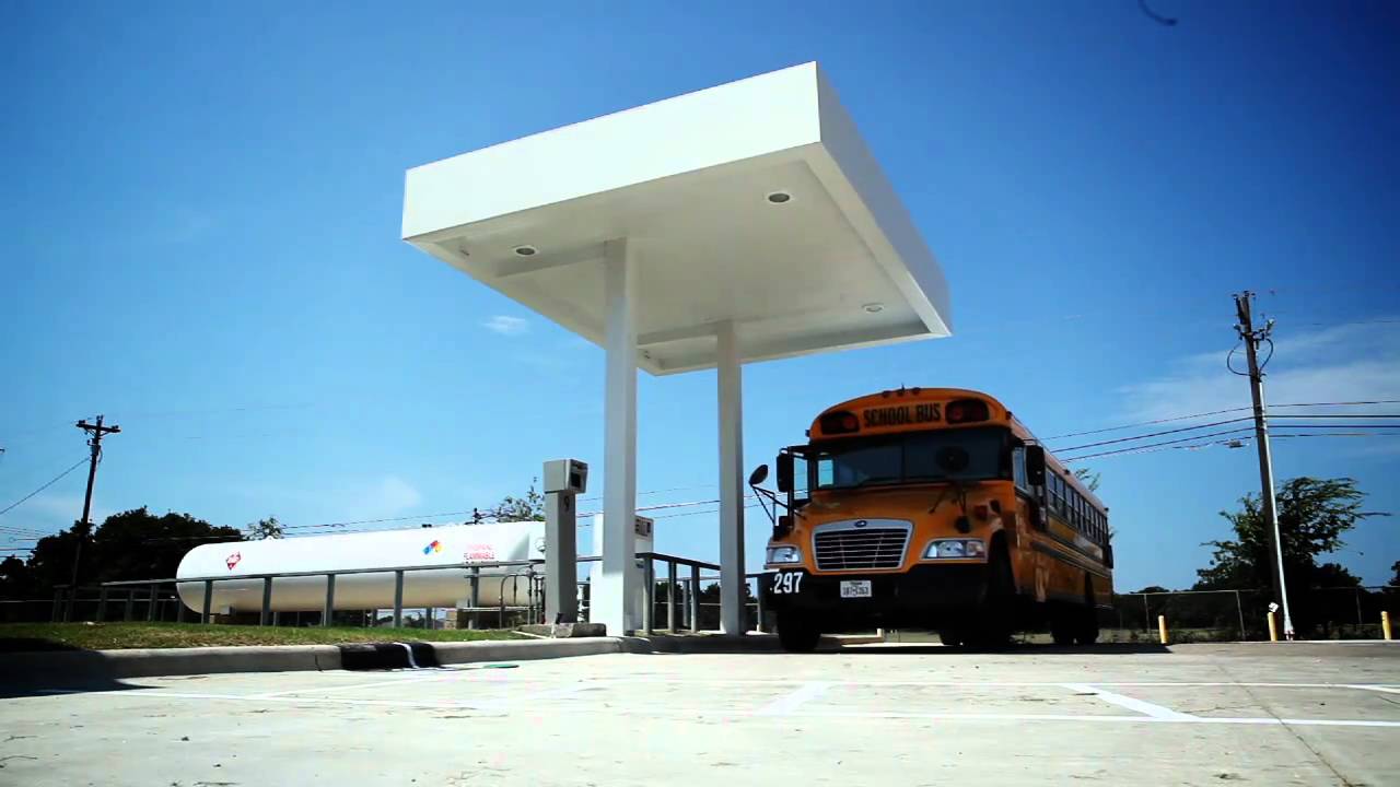 Propane-Powered School Buses in Leander, Texas - YouTube