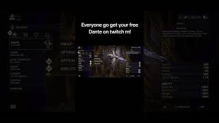 Free dante on warframe (tut in desc) #tennocreate #warframetips #warframe