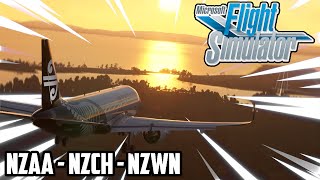 Auckland To Christchurch Plus Christchurch To Wellington A32Nx