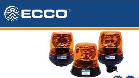 Ecco 5813A-MG Demo (Ecco 5800) SAE Class 1 - Amber Emergency Rotating Beacon Light [Magnetic Mount]