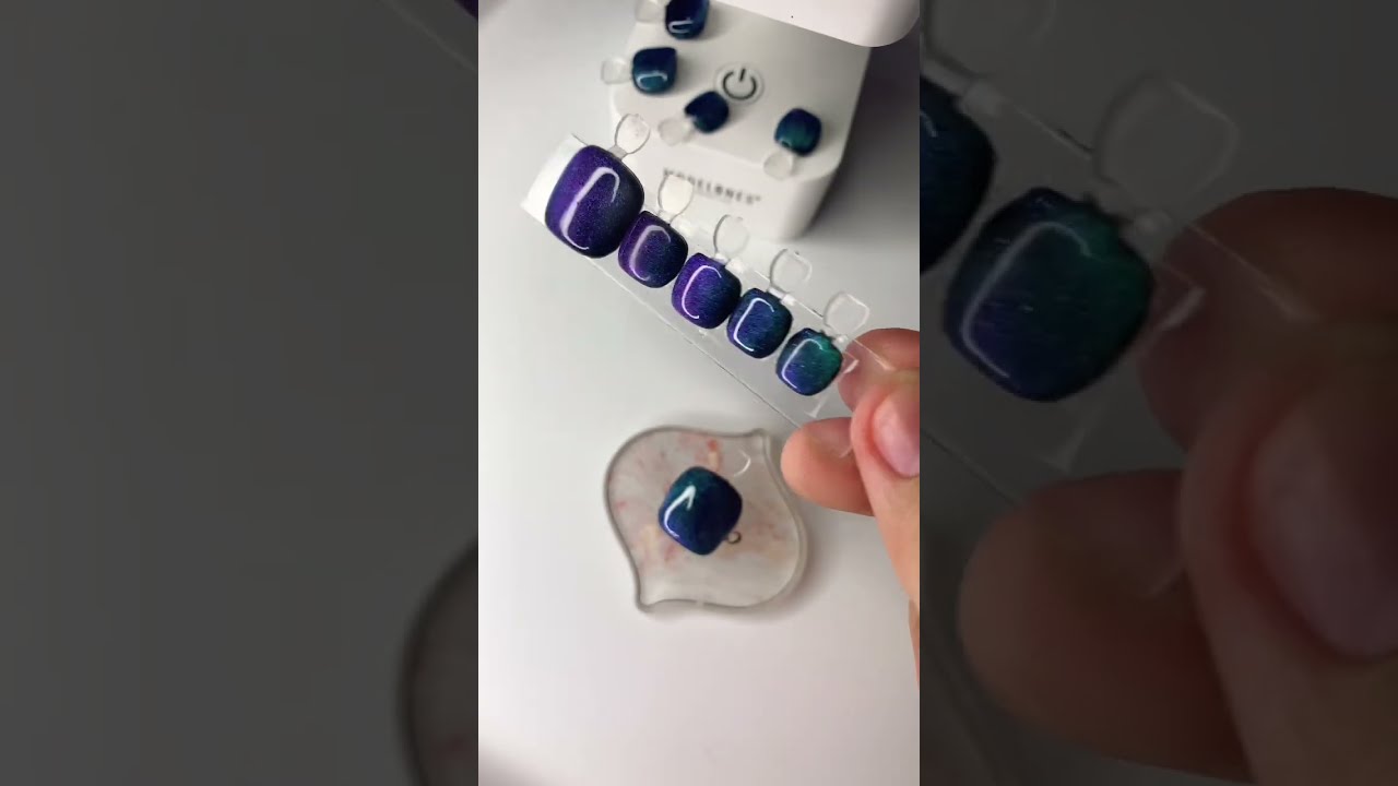 9D Cat Eye Toe Nail Tips nailart toenails cateye 9d toe 9D Cat Eye Toe Nail Tips nailart toenails cateye 9d toe