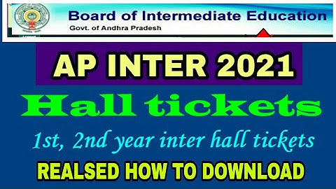 ap inter halltickets realsed  2021 | how to download  full process