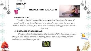 Essay Health Is Wealth